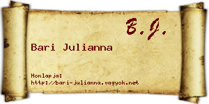 Bari Julianna névjegykártya